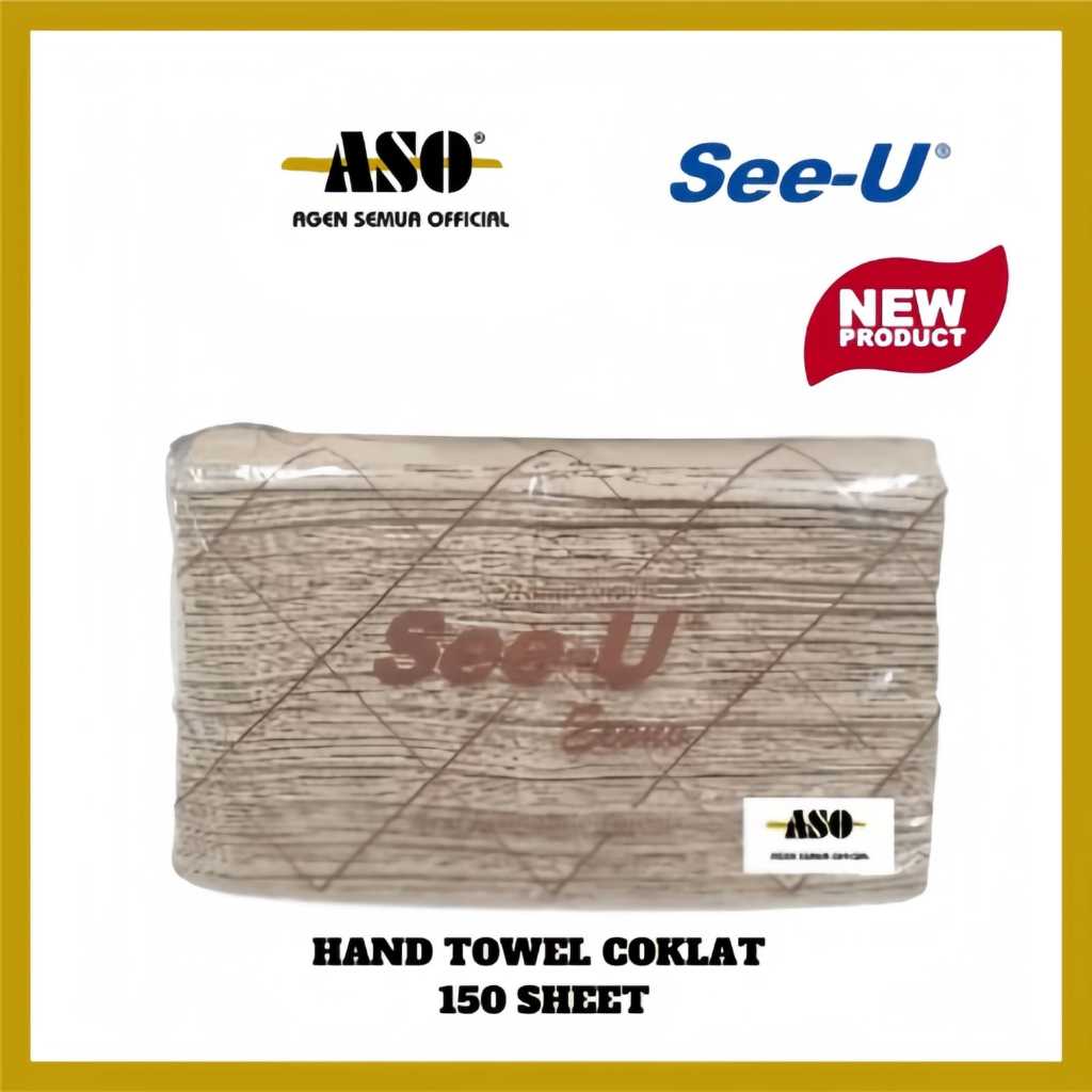 Tisu Tissue See-U HAND TOWEL ECONO cokelat 150 sheet NEW PROMO !!!