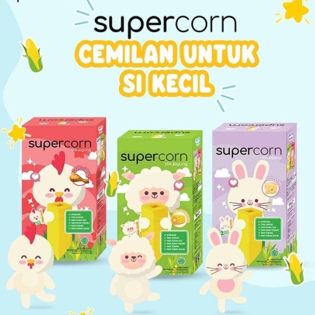 Supercorn Corn Sticks 12 Sachets - Roasted Corn Sticks Non MSG Baby ...