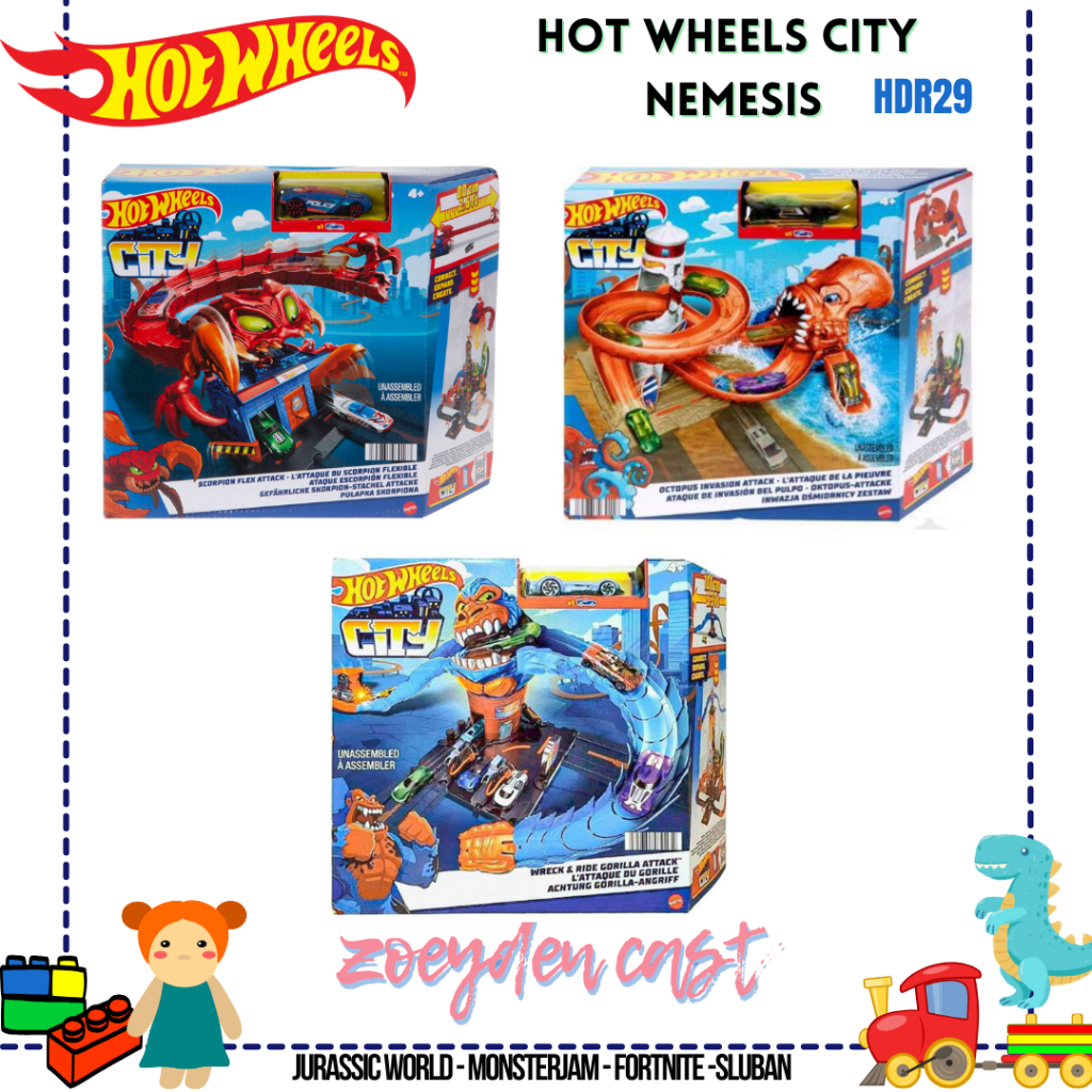Hot Wheels City Playset Nemesis Octopus Invasion/Attack Wreck