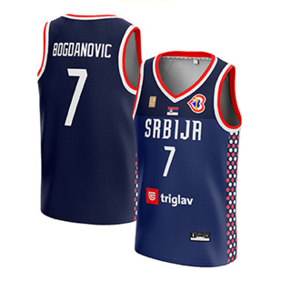 Throwback Bogdan Bogdanovic 7 Serbia Srbija Basketball Jersey 