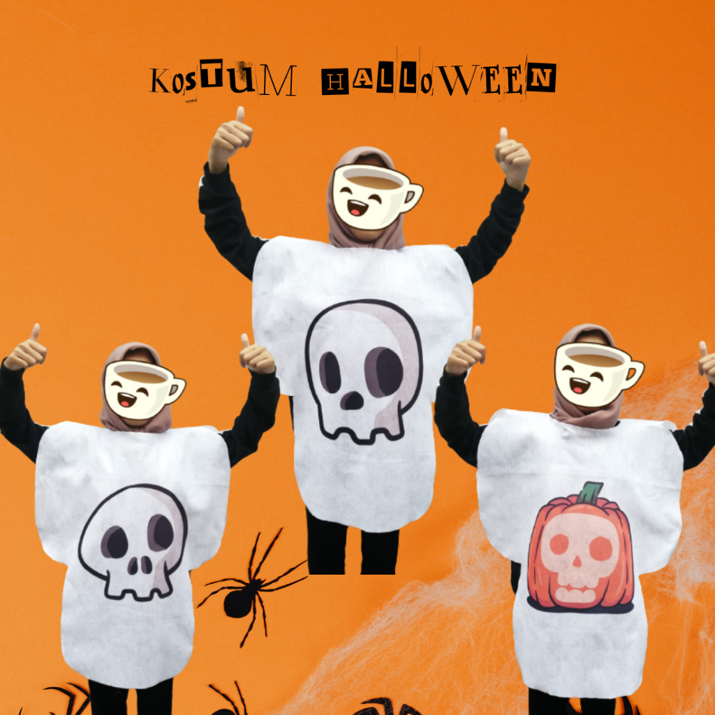 Halloween Kids Costume Horror Costume Halloween Skull Shopee