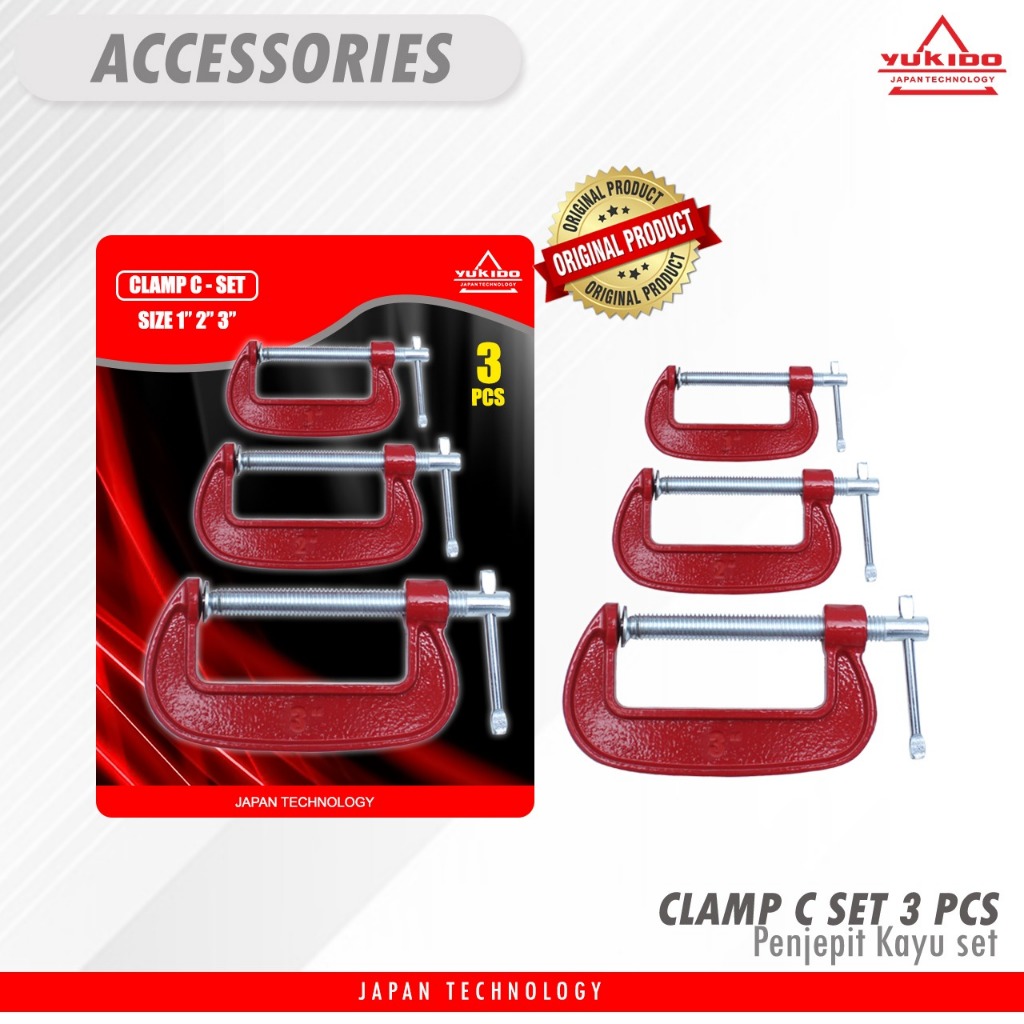 KAYU Best Selling!! Clamp C Set 3pcs/Clamp C Set/Clamp Vise Wood 1 2 3