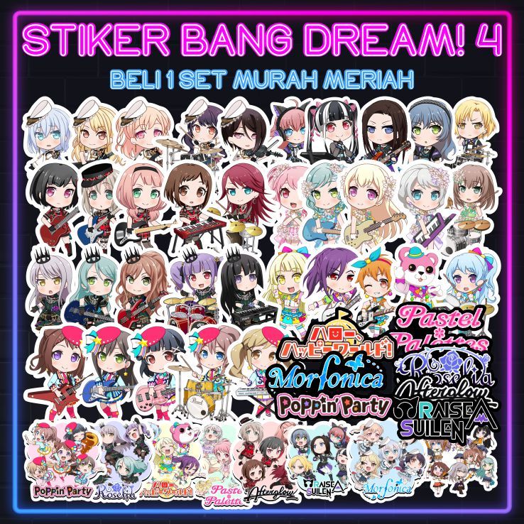 [1Set] Bang Dream Stickers! 4 Anime Stickers - ddu-du sticker | Shopee ...