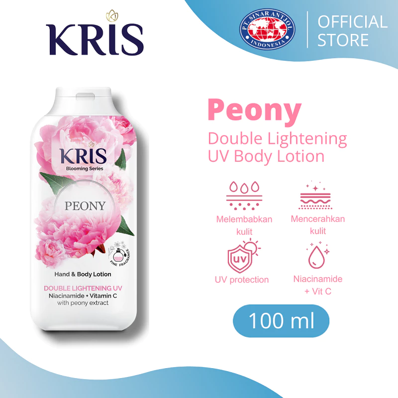 KRIS Hand Body Lotion BLOOMING PEONY PINK 100ML (Ekstrak Bunga)