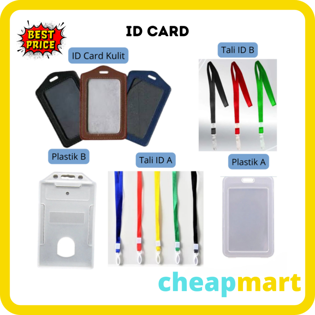 GANTUNGAN Complete ID Card Name Card Holder Mica Lanyard Strap Hanger