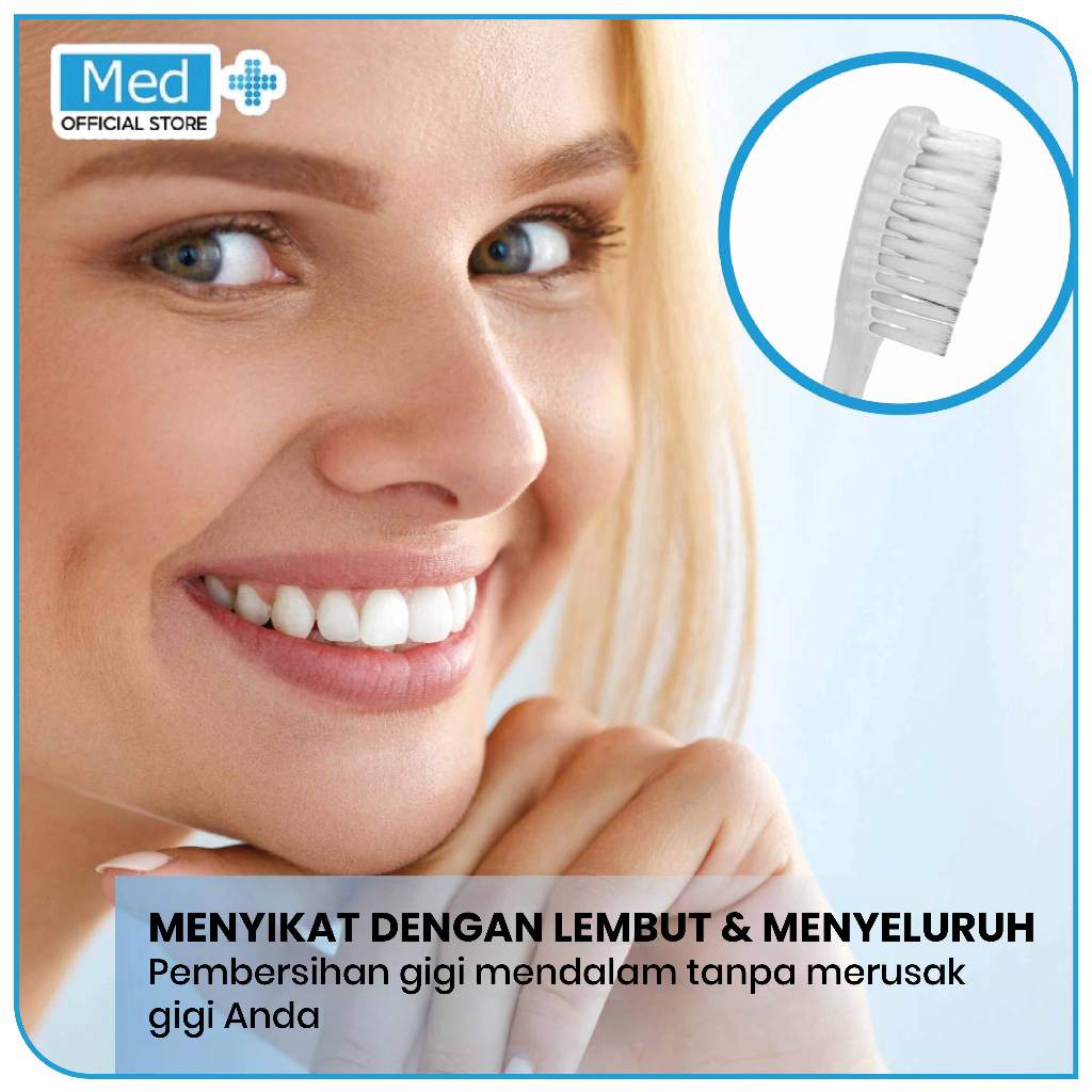 Med+ Ultrasoft Clean Toothbrush / Sikat Gigi Travel / Nano Toothbrush / Travel Toothbrush / Toothbrush for Sensitive Teeth / Disposable - Gambar 4