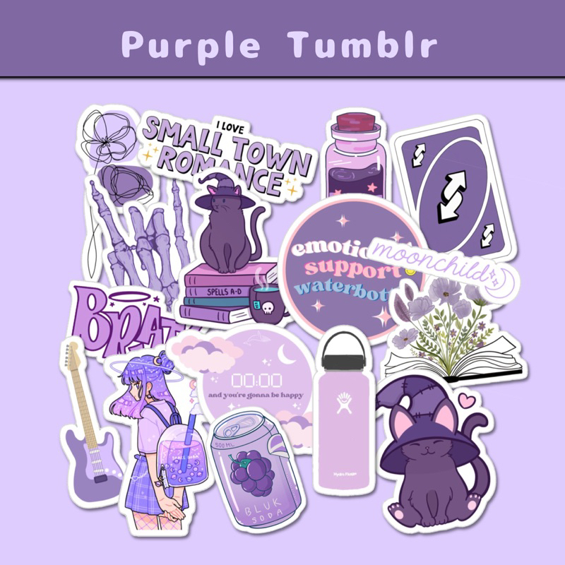 Violet Aesthetic Pastel Sticker Pack