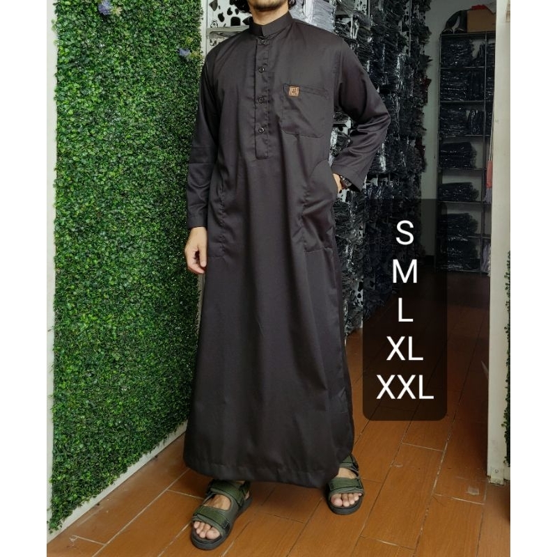 Saudi Men's Robes Long Sleeve Plain Men's Robes Shopee Singapore