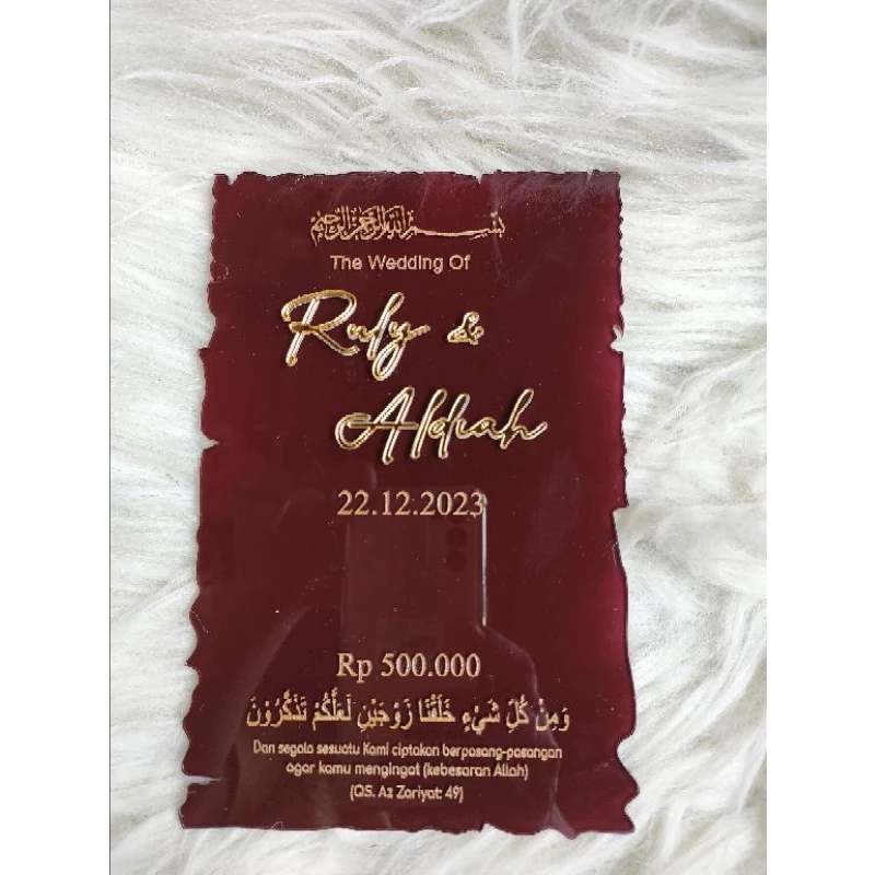 Akrilik Brush Kertas Daur Ulang Tulisan Mahar
