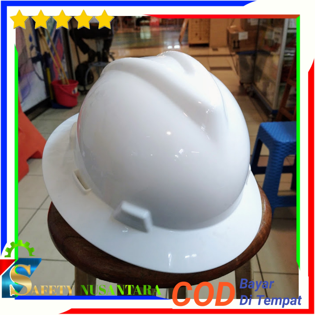 LOKAL MSA Full Brim Safety Helmet Original ANSI Fastrack - SNI Local ...