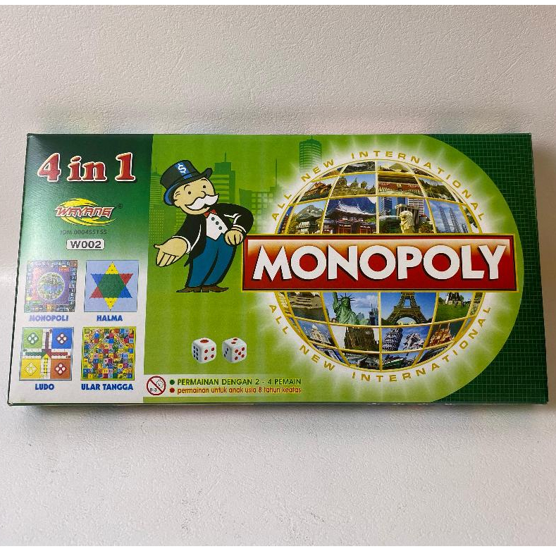 4in1 Monopoly Educational Toys - Snake And Ladder Monopoly Board Game ...