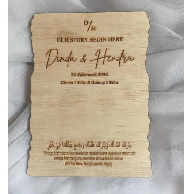 Plywood Kayu Grafir Bentuk Kertas Vintage Ukir Hiasan Mahar Anggrek Orchid
