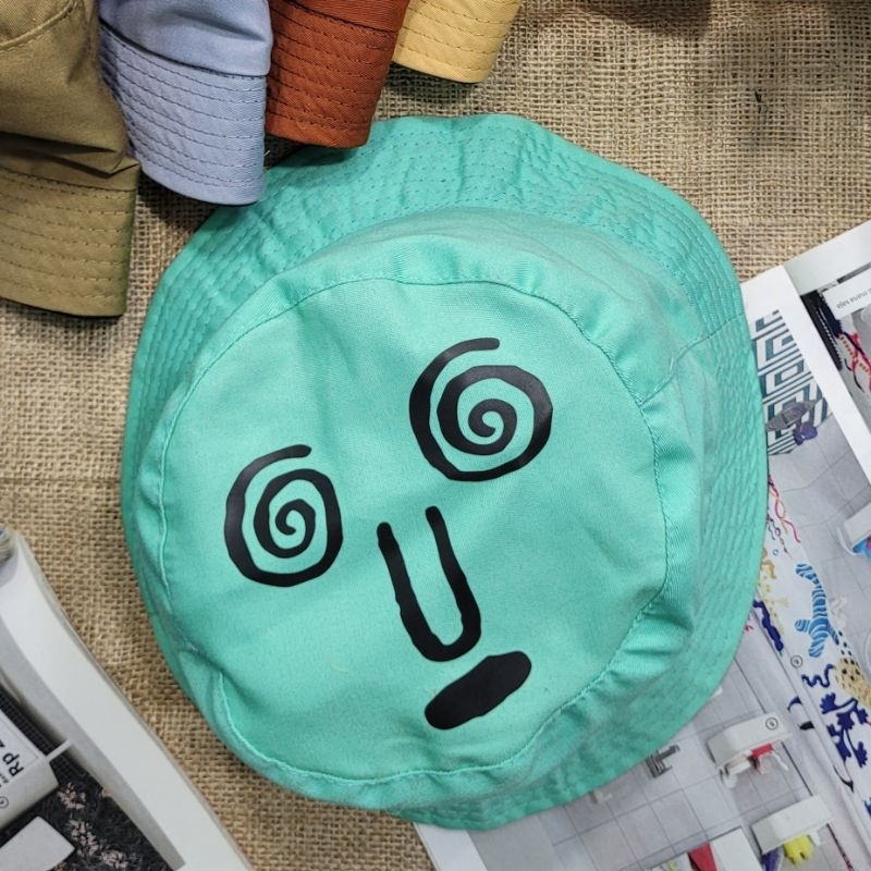 Bucket Drill Dazzling Hat Face Dizziness Face Meme Emoji Emoticon