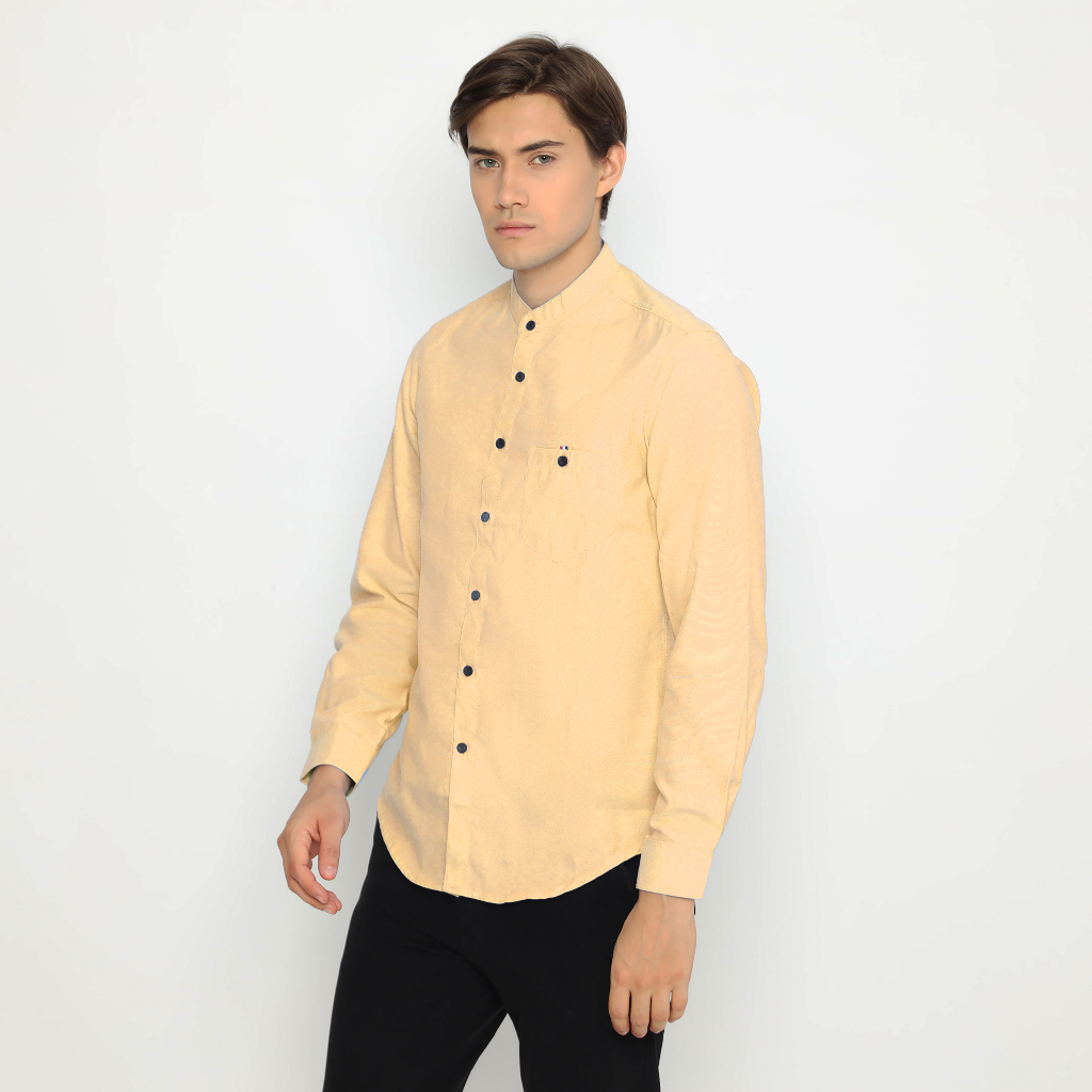 Gold button up hot sale dress shirt