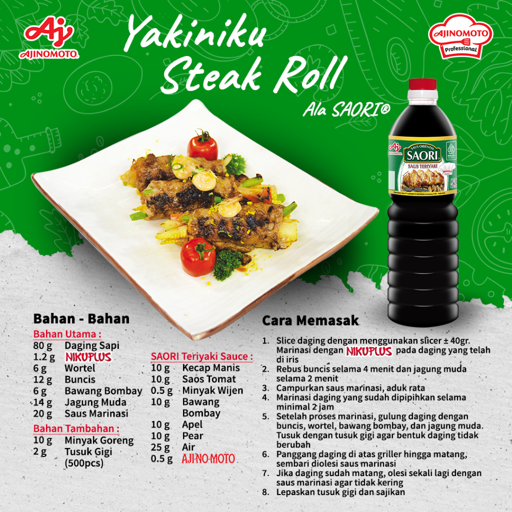 SAORIÂ® Saus Oriental Teriyaki 1L (1pc) - Saus Ala Jepang Rasa Gurih Manis - Masak Apapun Bisa - Gambar 4