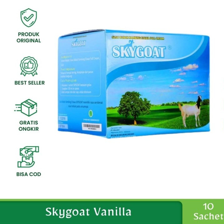 Skygoat GOAT Milk Etawa Powder SKY GOAT Original Vanilla 1 Box Contains