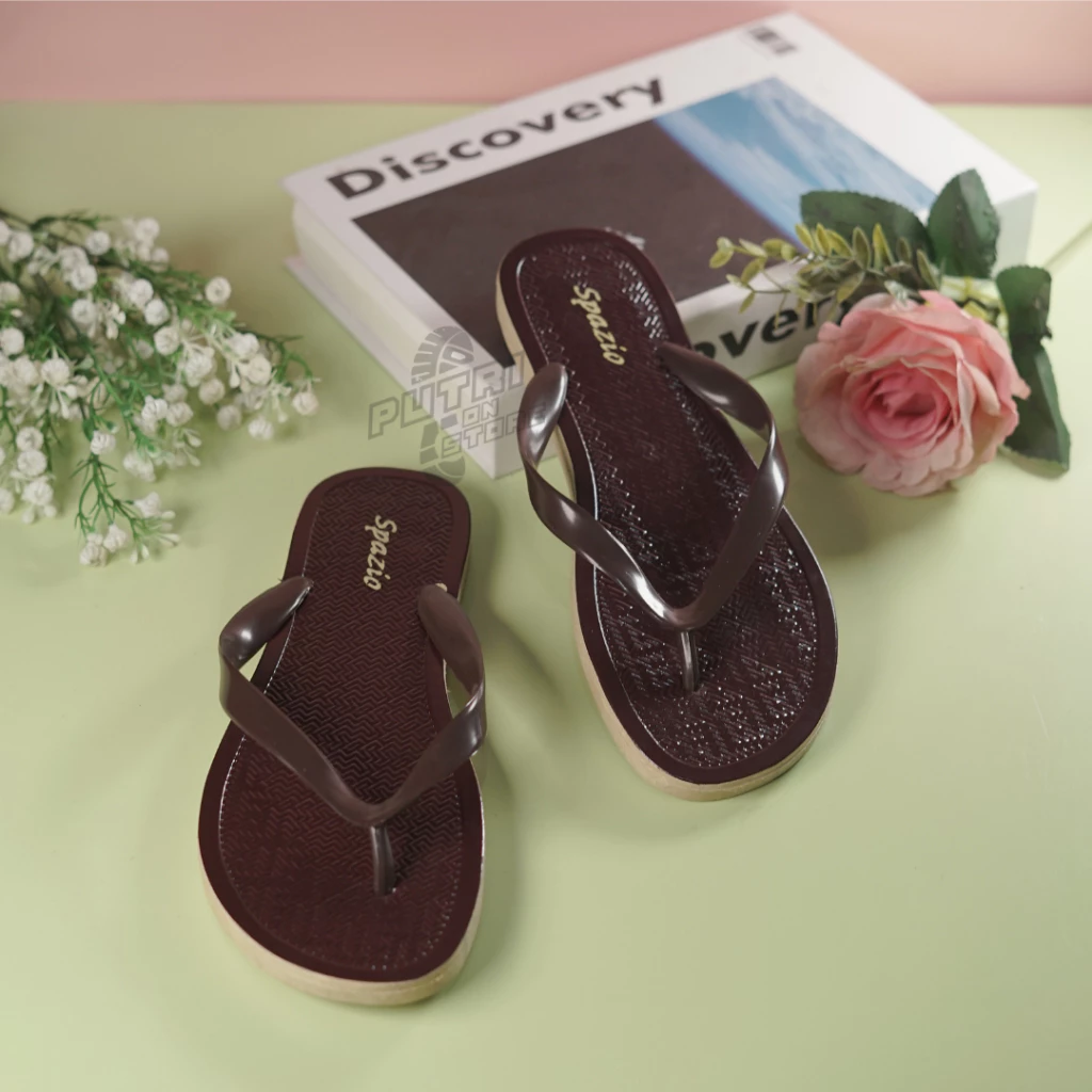 Sandal Japit Santai Wanita Motif Polos Harian Simple Elegan - Gambar 4