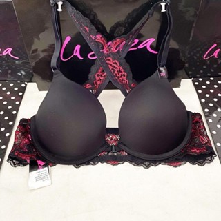 Buy LA SENZA Two Tone Obsession Push UP Bra- Size- 36 (RED 36B, L) at