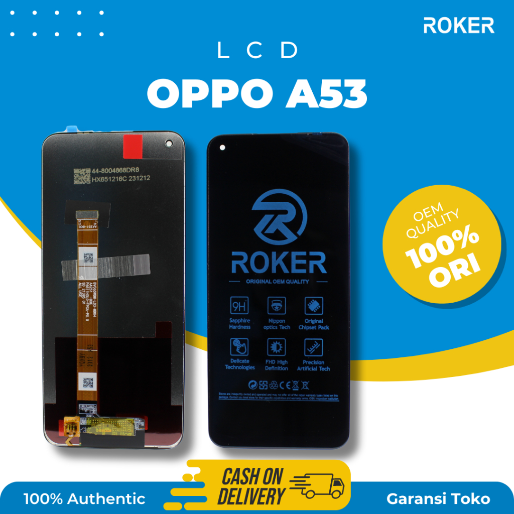 ROKER LCD TOUCHSCREEN OPPO A53 / Realme C17/ Realme 7i /A33 TS FULLSET ORIGINAL BY ROKER