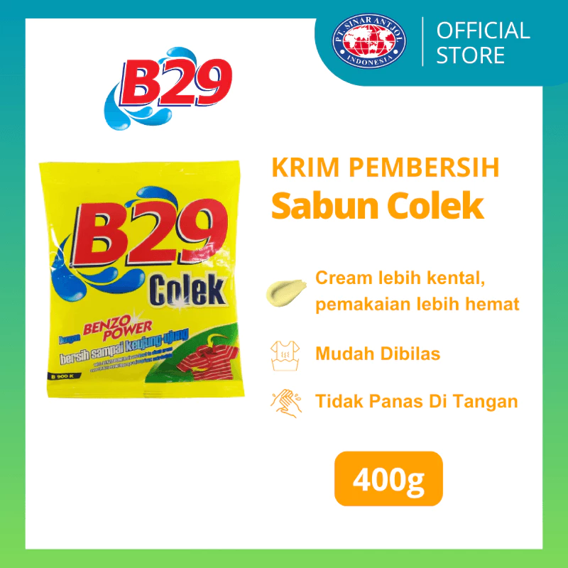 B29 Cream B900 400gr Benzo Power - Sabun Colek Kuning