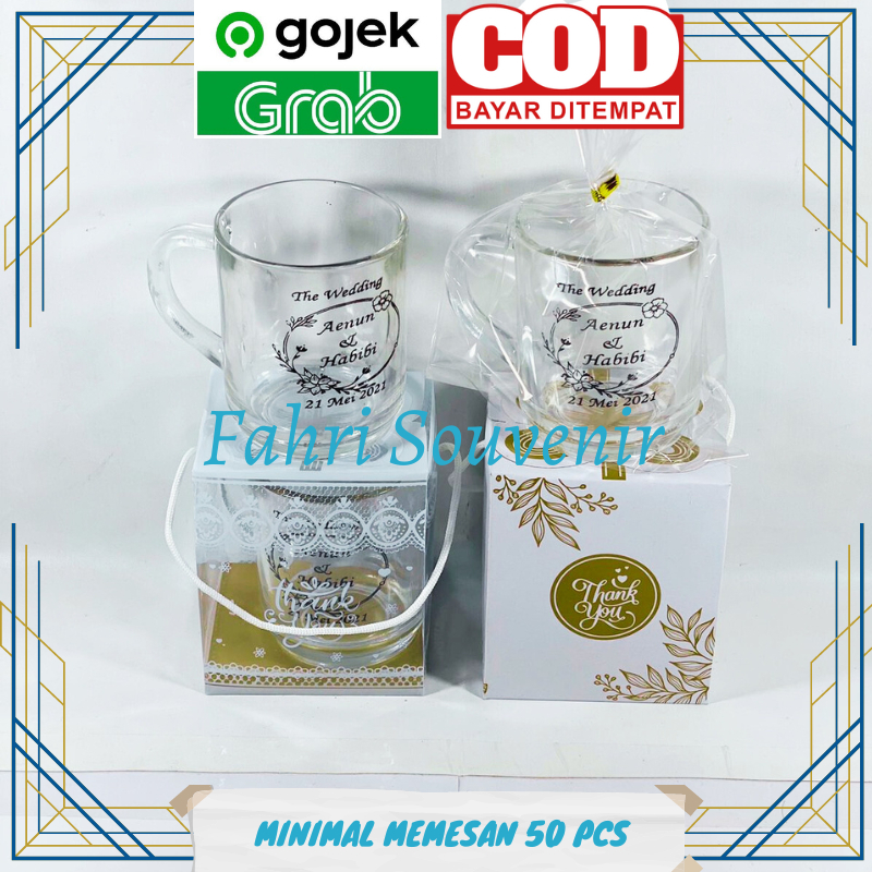 Wedding Souvenirs Birthday And Circumcision Glasses CL Straight Custom Screen Printing Mica