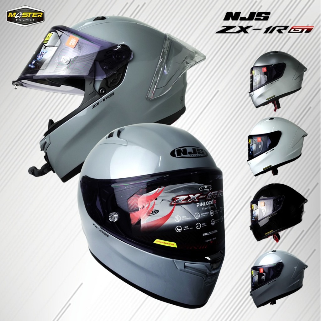 Njs ZX1R HELMET ZX 1R GT SOLID BROOKLYN AND VISTA HELMET Shopee Singapore