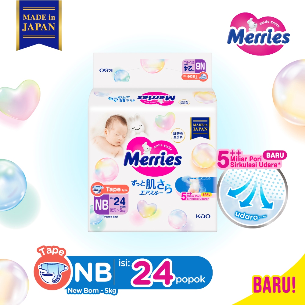 Merries Premium Popok Bayi Perekat NB 24