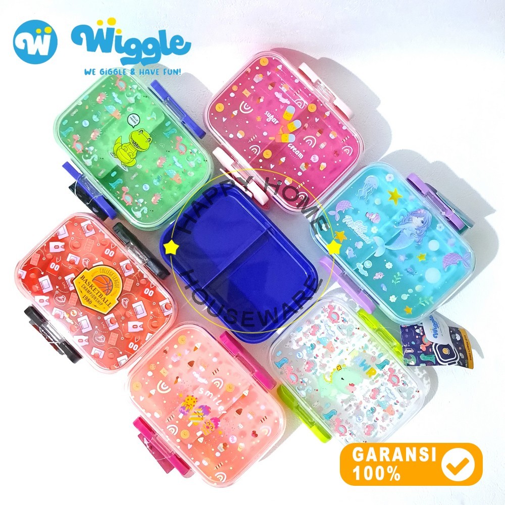 WIGGLE New Sporty Basket Lunch Box 750ml Divided Lunch Box for Children ...