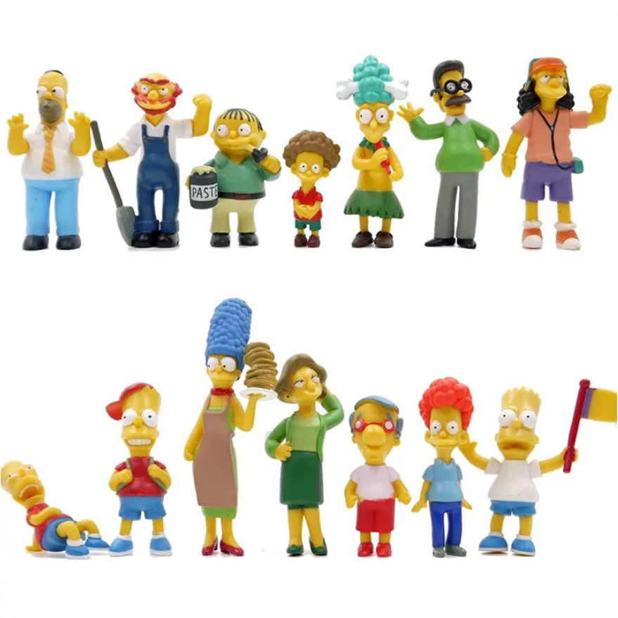 The Simpsons Figure Toy Display Set Of 14 Simpson Homer Bart | Shopee ...
