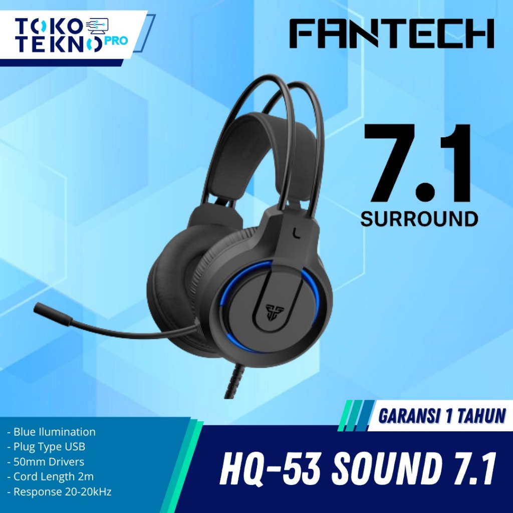Fantech HQ53 Flash 7.1 Surround Sound PC Gaming Headset