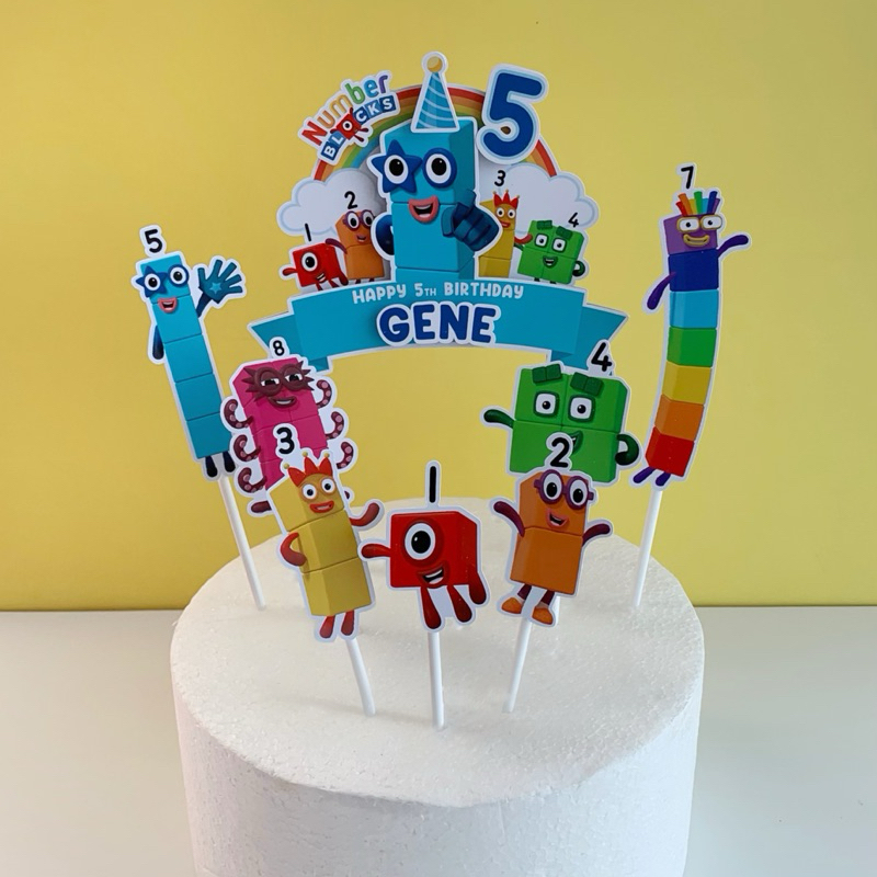 Cake Topper 3D Character Numberblocks Numberblock Birthday Cake ...