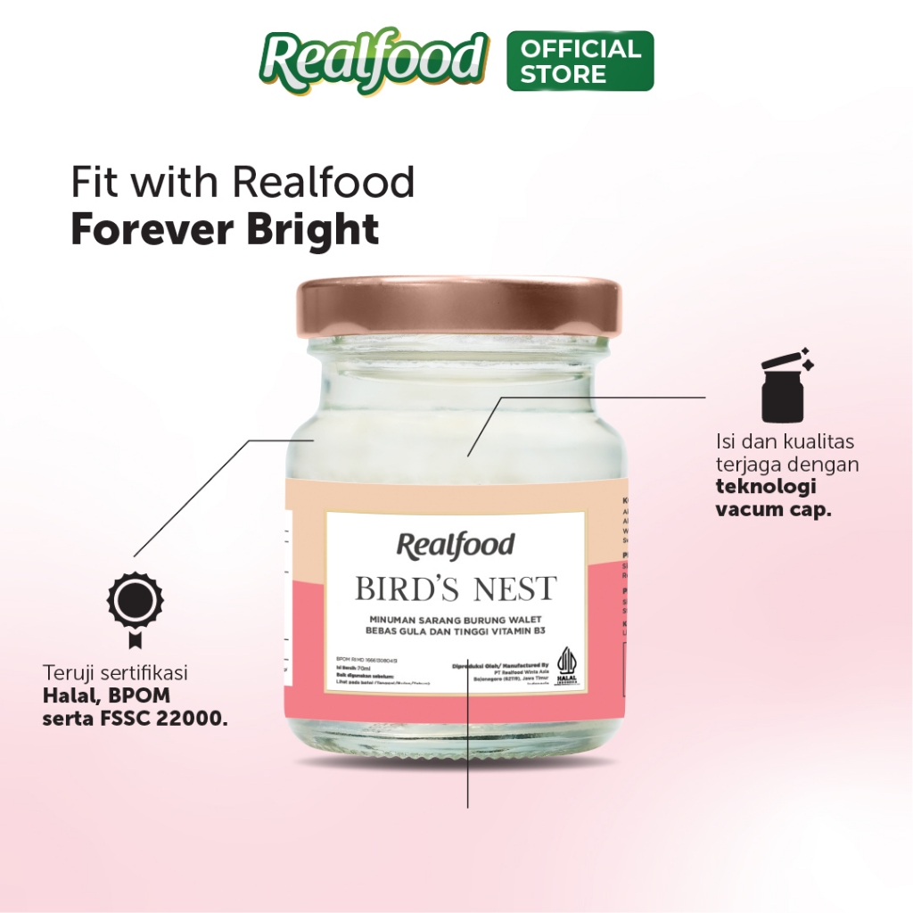 Realfood Triple Bundle Forever Bright Minuman Sarang Burung Walet, 36 Jar - Gambar 4