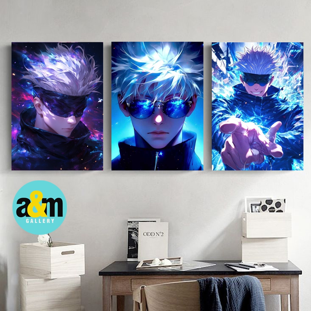 A&M Wooden Poster Anime Gojo Satoru Jujutsu Kaisen Wall Hanging Room ...