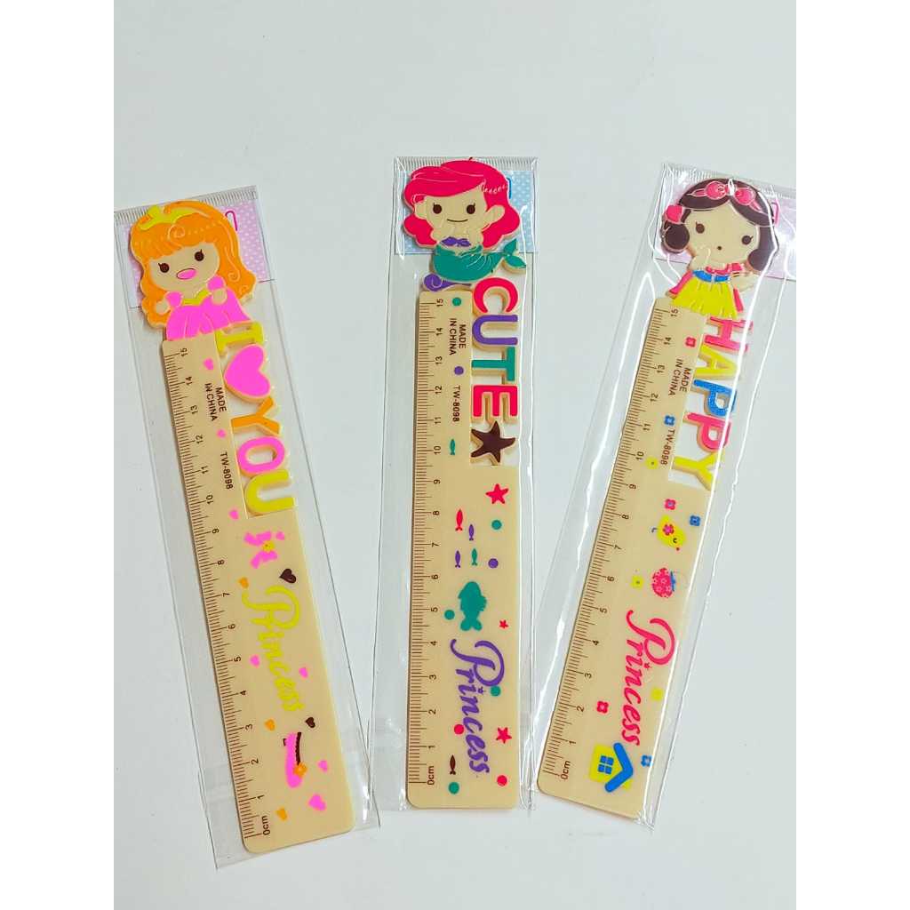 Princess aurora ariel mermaid cartoon ruler Snow white cartoon ruler 15 ...