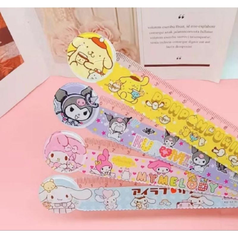 SANRIO 15CM RULER / SANRIO CHARACTER RULER / MOTIF RULER | Shopee Singapore