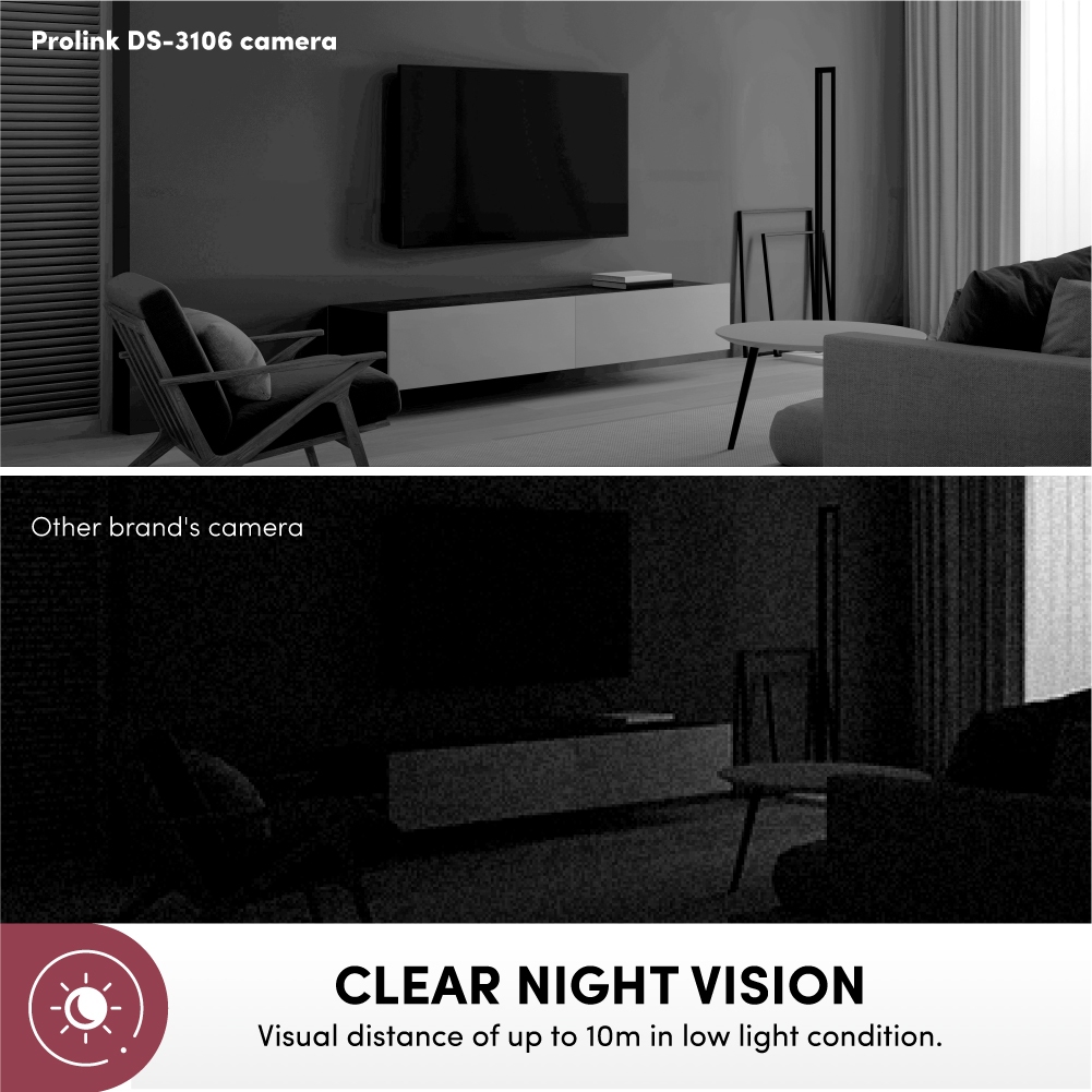 Prolink 3MP 2K IP Cam CCTV WiFi Full HD AI Pendeteksi Manusia PTZ Control Pan 360 Wide Angle 110 Baby Monitor 2 Way Audio Support ONVIF - Gambar 4