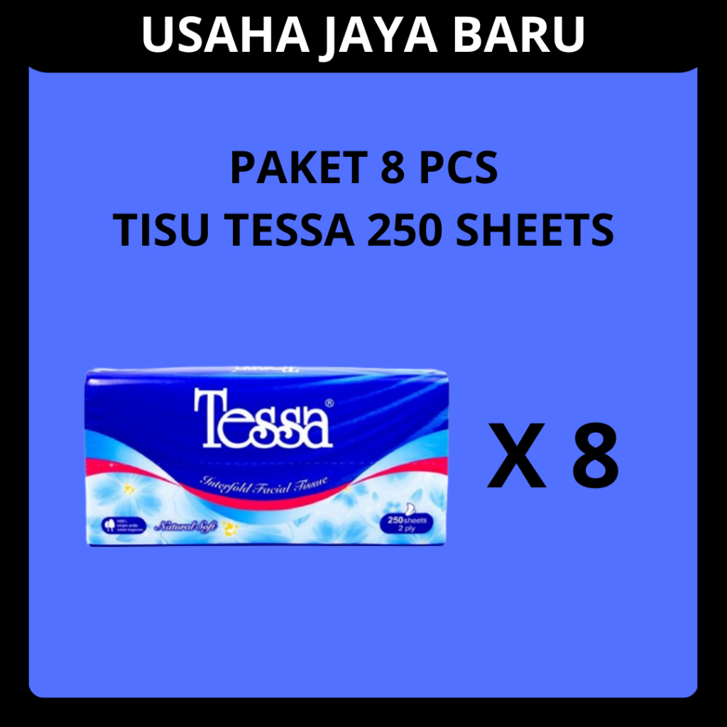 Tessa Facial Tissue 250 sheets Package of 8 Pcs Tessa Tissue Tissue ...