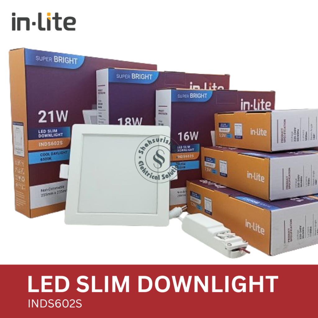 IN-LITE INLITE INDS602S LED SLIM DOWNLIGHT INBOW BOX 5.5W 7.5W 12W 16W ...