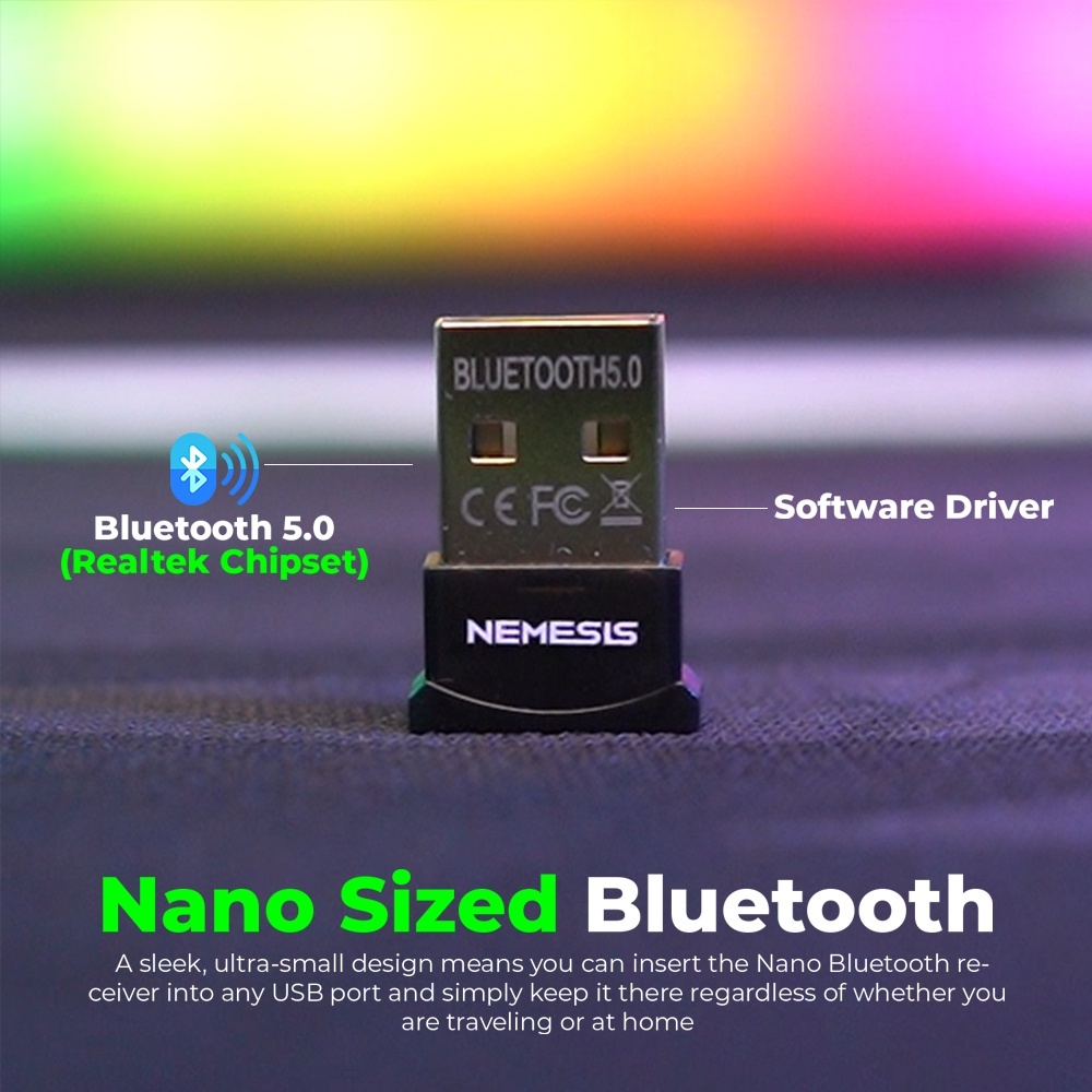 NYK Nemesis N10 / N-10 Bluetooth Dongle 5.0 Garansi Resmi - Gambar 2