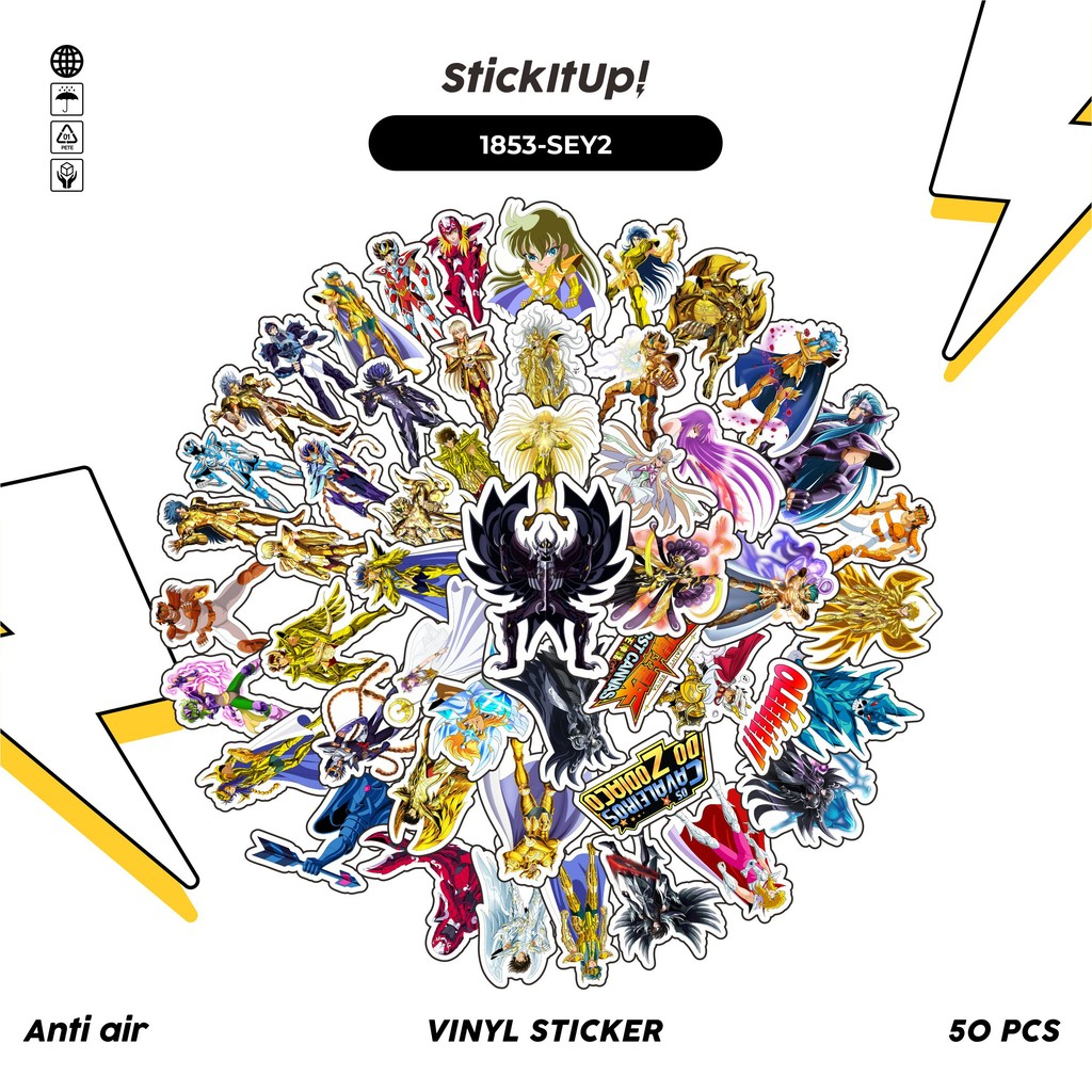 HP COD COD COD COD 50 Pcs Sticker Pack SAINT SEIYA CHAR MIX 02 Cute ...