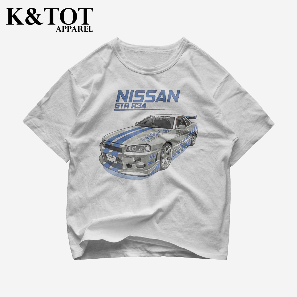 T-shirt Nissan GTR – Tutte Le Generazioni Dal 1969 – Gildan Cotone