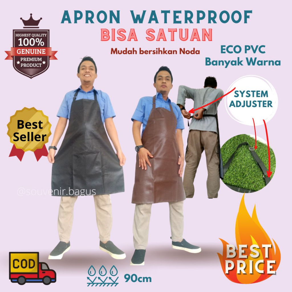 Waterproof PVC Apron Medical Apron Midwife Animal Slaughter House 90cm ...