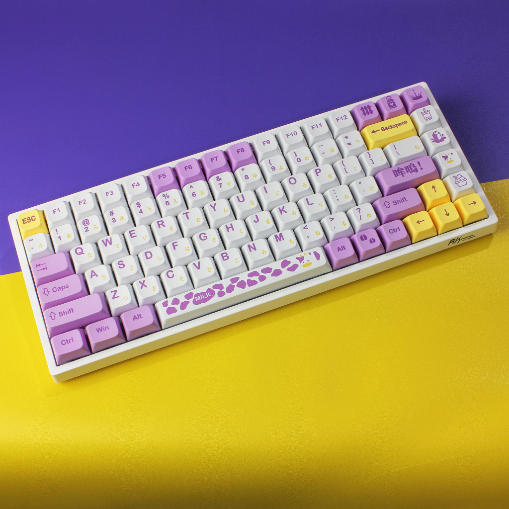 Keycaps TARO COW MILK PURPLE XDA PROFILE Sublime MECHANICAL KEYBOARD ...