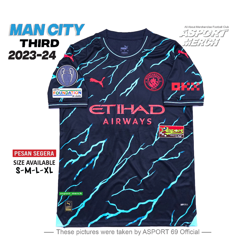 New MAN CITY THIRD 3RD Ball JERSEY 2023 2024 SOCCER JERSEY CITY THIRD