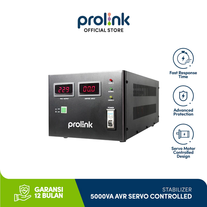 PROLINK Stabilizer AVR Servo Motor Controlled 5000VA