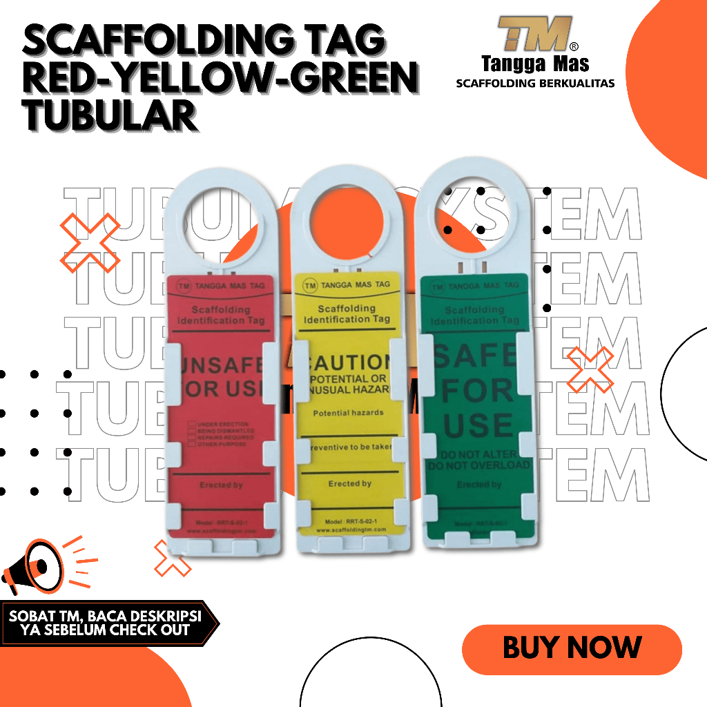 Scafolding TAG RED-YELLOW-GREEN FOR ALL TYPES OF SCAFOLDING | Shopee ...