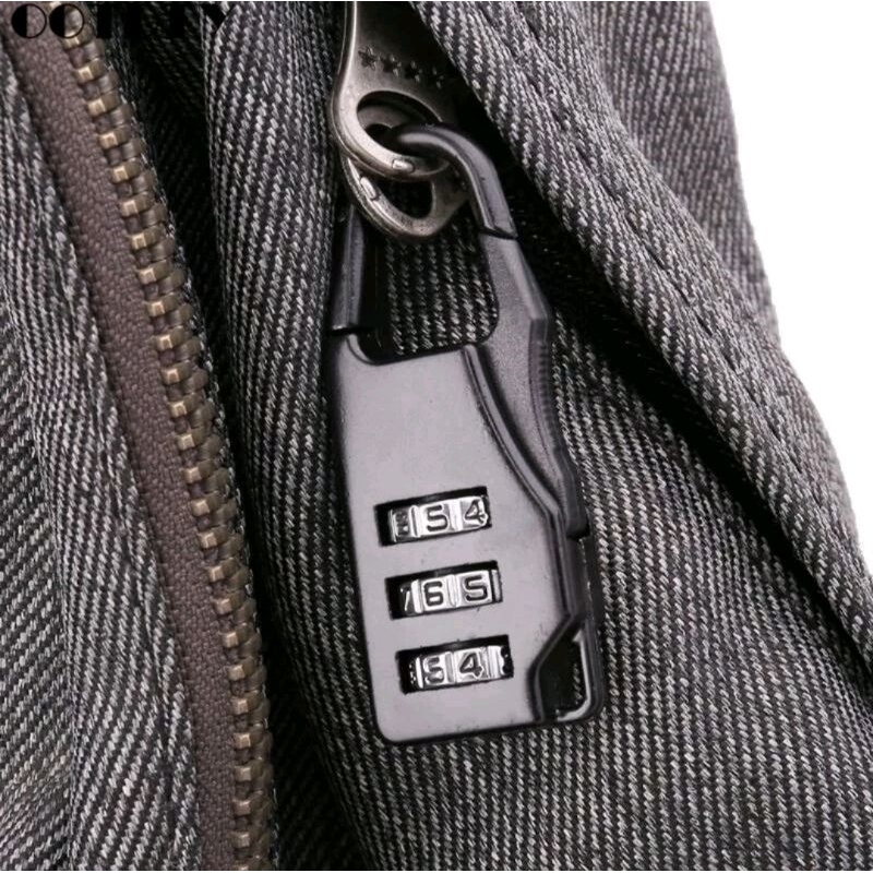 1PCS Kunci Gembok Tas Koper Ransel Warna Hitam Kombinasi Kode Angka Swiss Pengaman Loker Code Lock Numeric Serbaguna A161 - Gambar 2