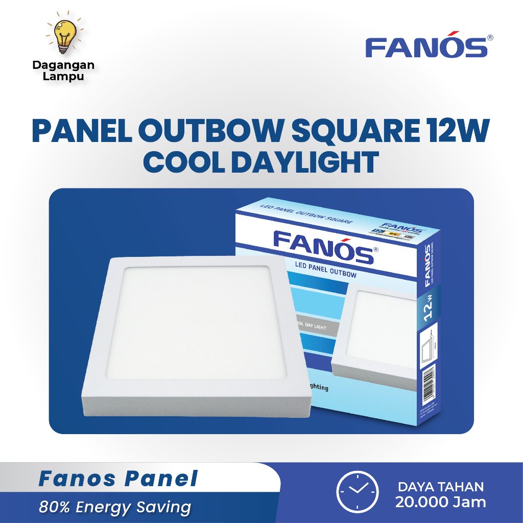 CAHAYA Led Downlight/Fanos Panel Outbow Square/watt 12w/Parcel Lamp ...