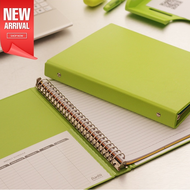 Bantex Binder Note B5 26 Iron Ring Loose Leaf Multiring Binder Lime