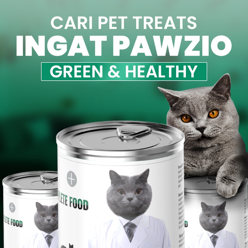 PAWZIO WETFOOD MAKANAN POKOK KUCING ISI 6 Pcs 3 VARIAN 400 GR MAKANAN POKOK KALENG KUCING ~ MAKANAN BASAH KUCING - Gambar 2